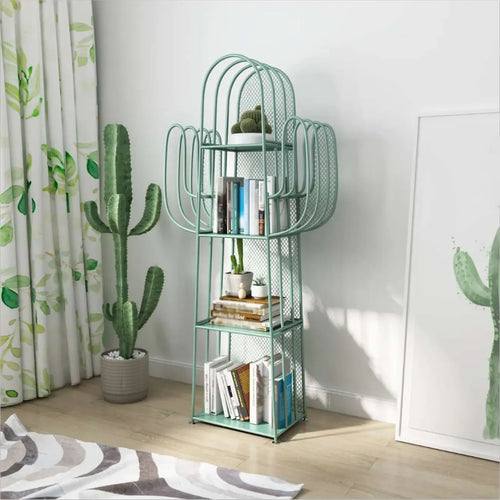 59 Modern Metal Cactus Shape Bookcase for Home Decor