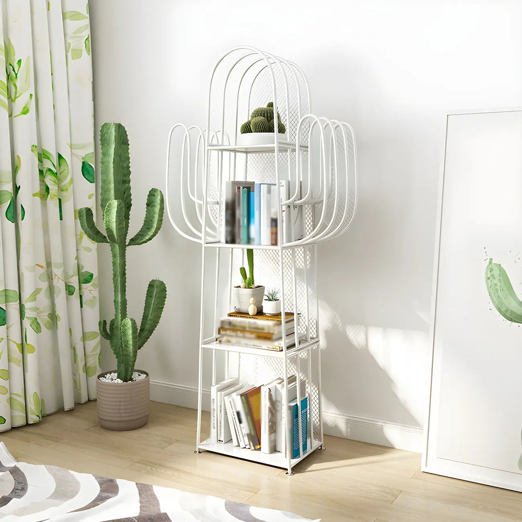 59 Modern Metal Cactus Shape Bookcase for Home Decor