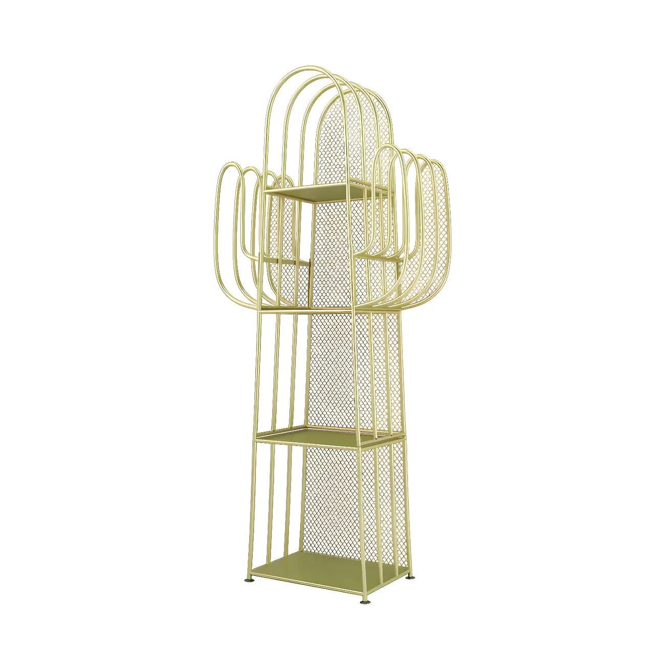 59 Modern Metal Cactus Shape Bookcase for Home Decor