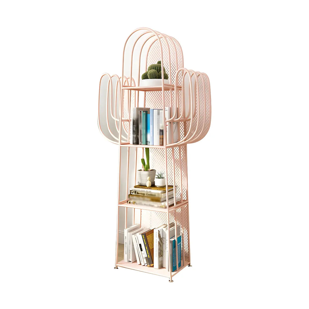 59 Modern Metal Cactus Shape Bookcase for Home Decor