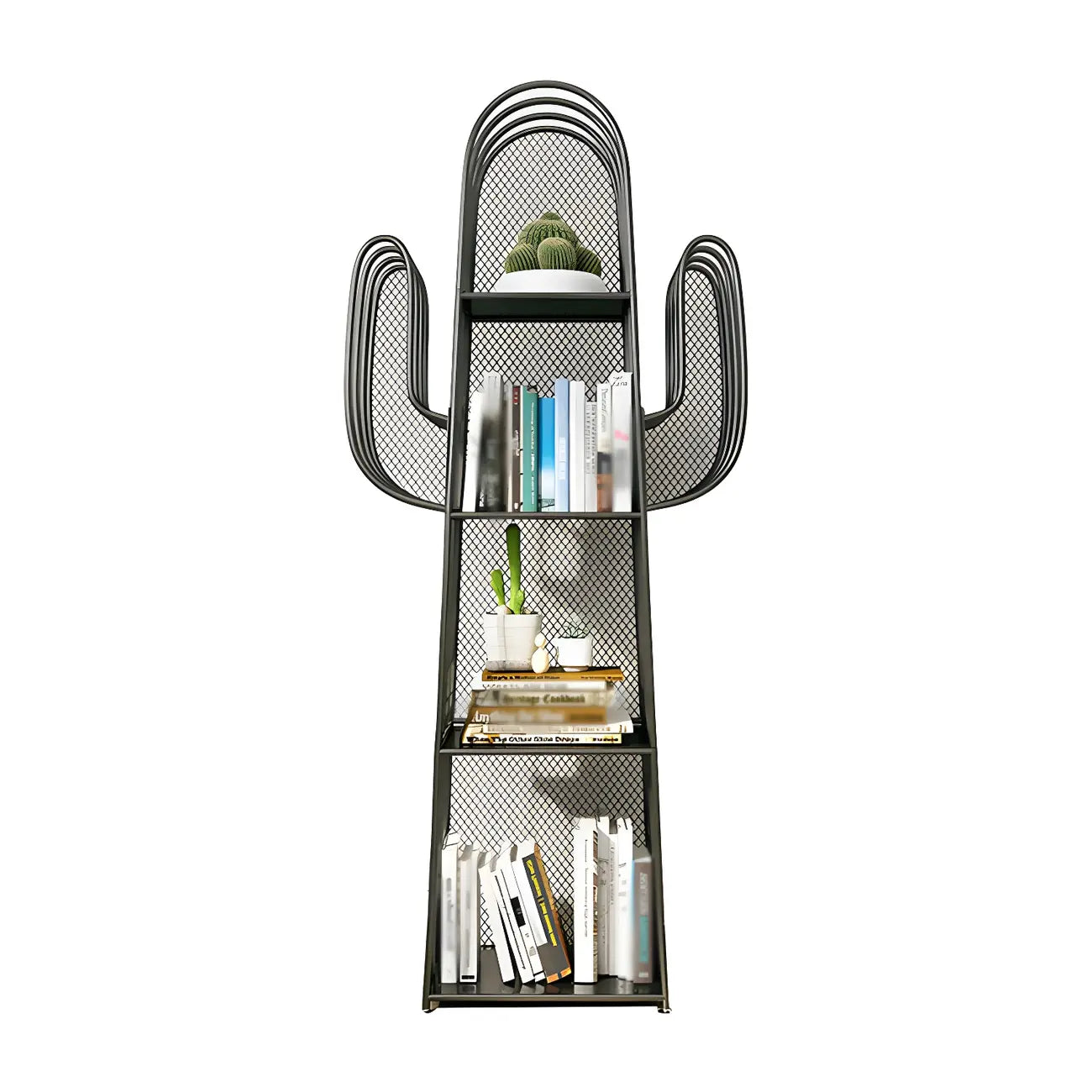 59 Modern Metal Cactus Shape Bookcase for Home Decor