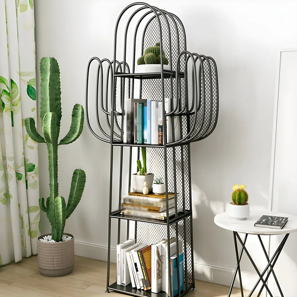 59 Modern Metal Cactus Shape Bookcase for Home Decor