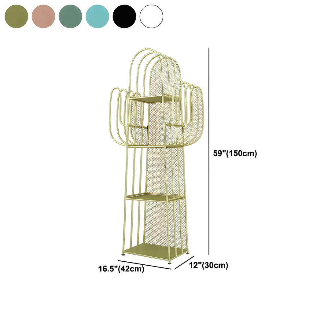 59 Modern Metal Cactus Shape Bookcase for Home Decor