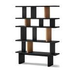 Modern Black Wood Etagere Bookshelves