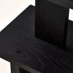 Modern Black Wood Etagere Bookshelves
