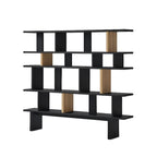 Modern Black Wood Etagere Bookshelves