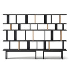 Modern Black Wood Etagere Bookshelves
