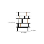 Modern Black Wood Etagere Bookshelves