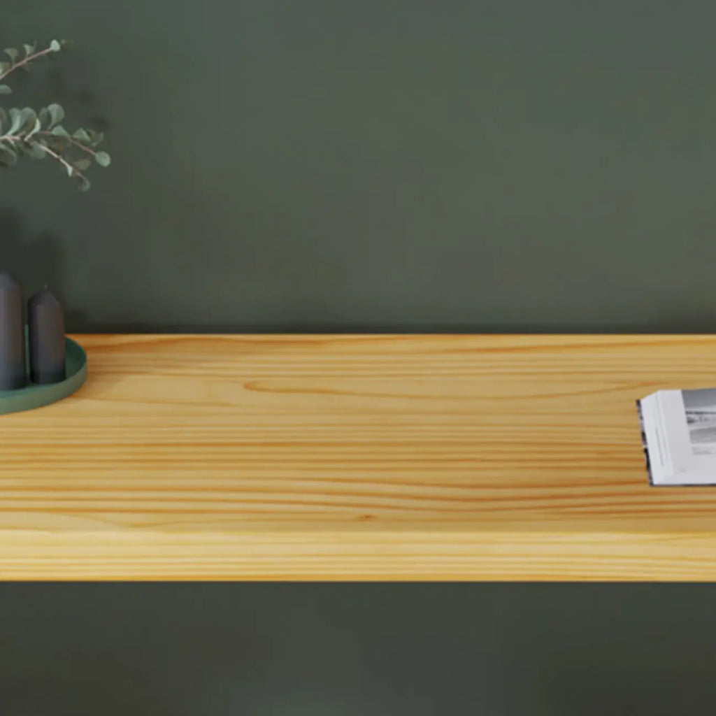 Natural Pine Wood Pub Bar Table with Footrest for 3 People