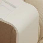 Modern White Metal Long Narrow Bar Table with Storage Shelve for Home