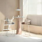 Nordic Small Round Bar Table with Stump Base