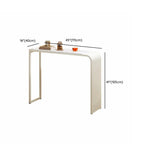 Modern White Metal Long Narrow Bar Table with Storage Shelve for Home