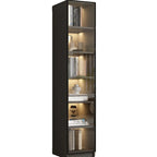 Black Wood Glass Door Storage Standard Display Cabinet