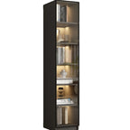Black Wood Glass Door Storage Standard Display Cabinet
