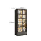Black Wood Glass Door Storage Standard Display Cabinet