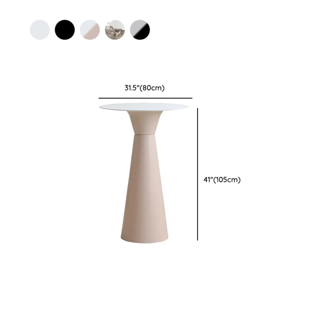 Nordic Small Round Bar Table with Stump Base