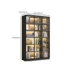 Black Wood Glass Door Storage Standard Display Cabinet