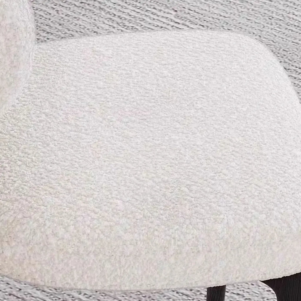 Scandinavian Low Back Upholstered Wood Dining Chair