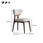 Scandinavian Low Back Upholstered Wood Dining Chair