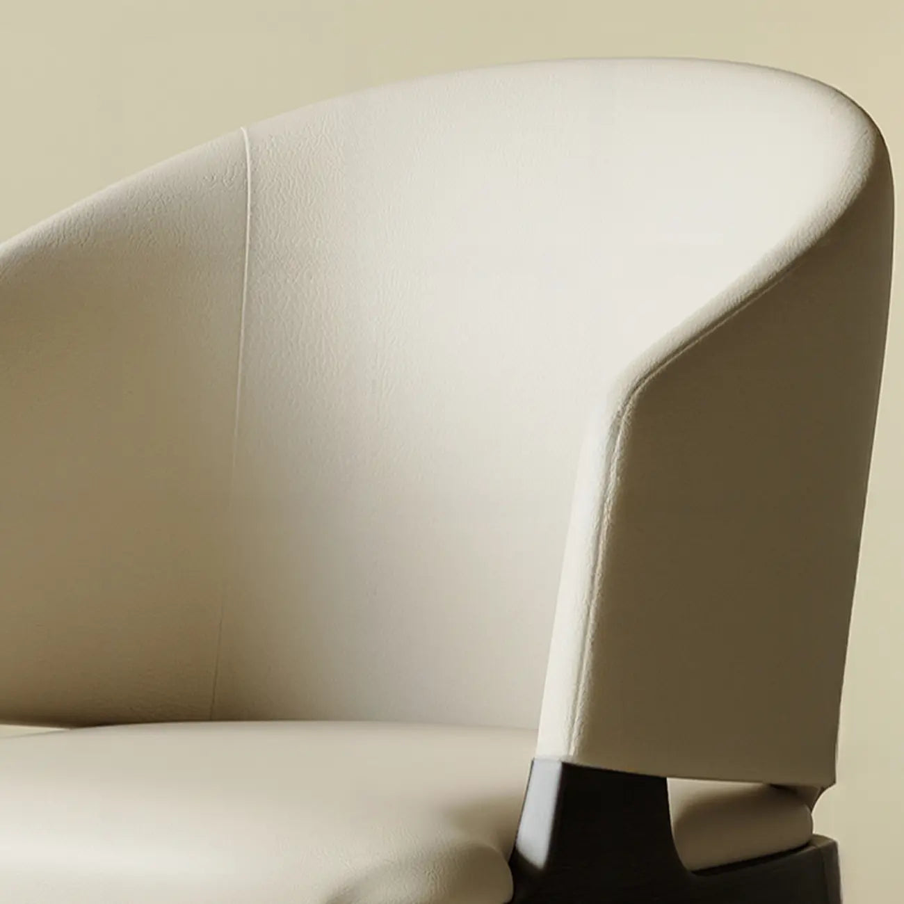 Contemporary Faux Leather Slop Arm Dining Chair