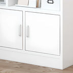 Durable 5-Tier Wooden Bookshelf with Cabinet for Home