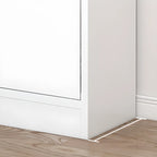 Durable 5-Tier Wooden Bookshelf with Cabinet for Home