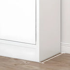 Durable 5-Tier Wooden Bookshelf with Cabinet for Home