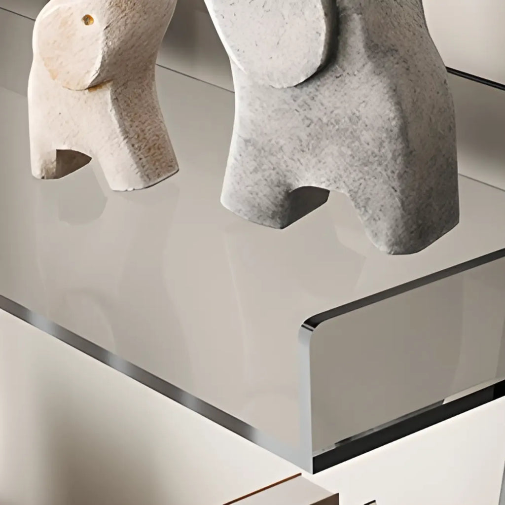 Black Plastic Leaning Ladder Bookcase with 4-Shelves