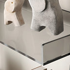 Black Plastic Leaning Ladder Bookcase with 4-Shelves