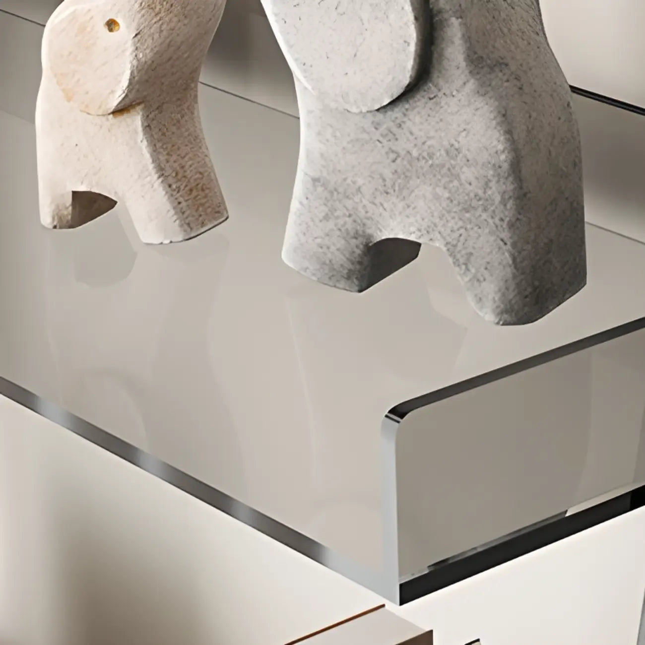 Black Plastic Leaning Ladder Bookcase with 4-Shelves