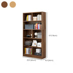 Durable 5-Tier Wooden Bookshelf with Cabinet for Home
