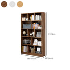 Durable 5-Tier Wooden Bookshelf with Cabinet for Home
