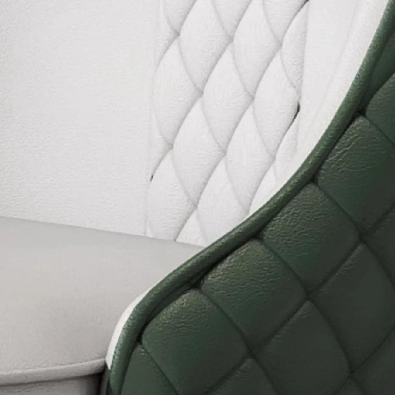 Faux Leather Dining Chair with High Back Sloped Arm