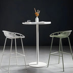 Contemporary Wooden Top Round Bar Table for Dining