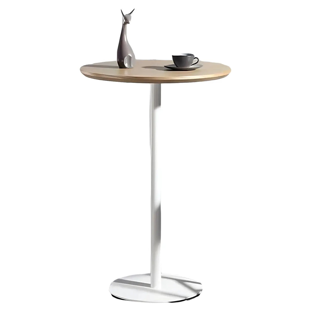 Contemporary Wooden Top Round Bar Table for Dining