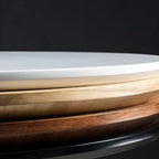 Contemporary Wooden Top Round Bar Table for Dining