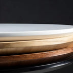 Contemporary Wooden Top Round Bar Table for Dining