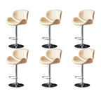 Arched Blackish Green Leather Swivel Adjustable Bar Stool