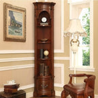 Traditional Solid Wood Brown Display Bookcase