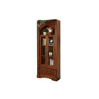 Traditional Solid Wood Brown Display Bookcase