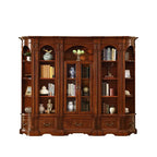 Traditional Solid Wood Brown Display Bookcase