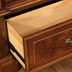 Traditional Solid Wood Brown Display Bookcase