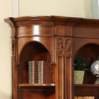 Traditional Solid Wood Brown Display Bookcase