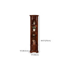 Traditional Solid Wood Brown Display Bookcase
