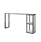 Glam White Faux Marble Gold Iron Two-Shelf Bar Tables