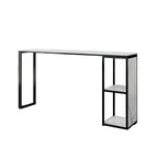 Glam White Faux Marble Gold Iron Two-Shelf Bar Tables
