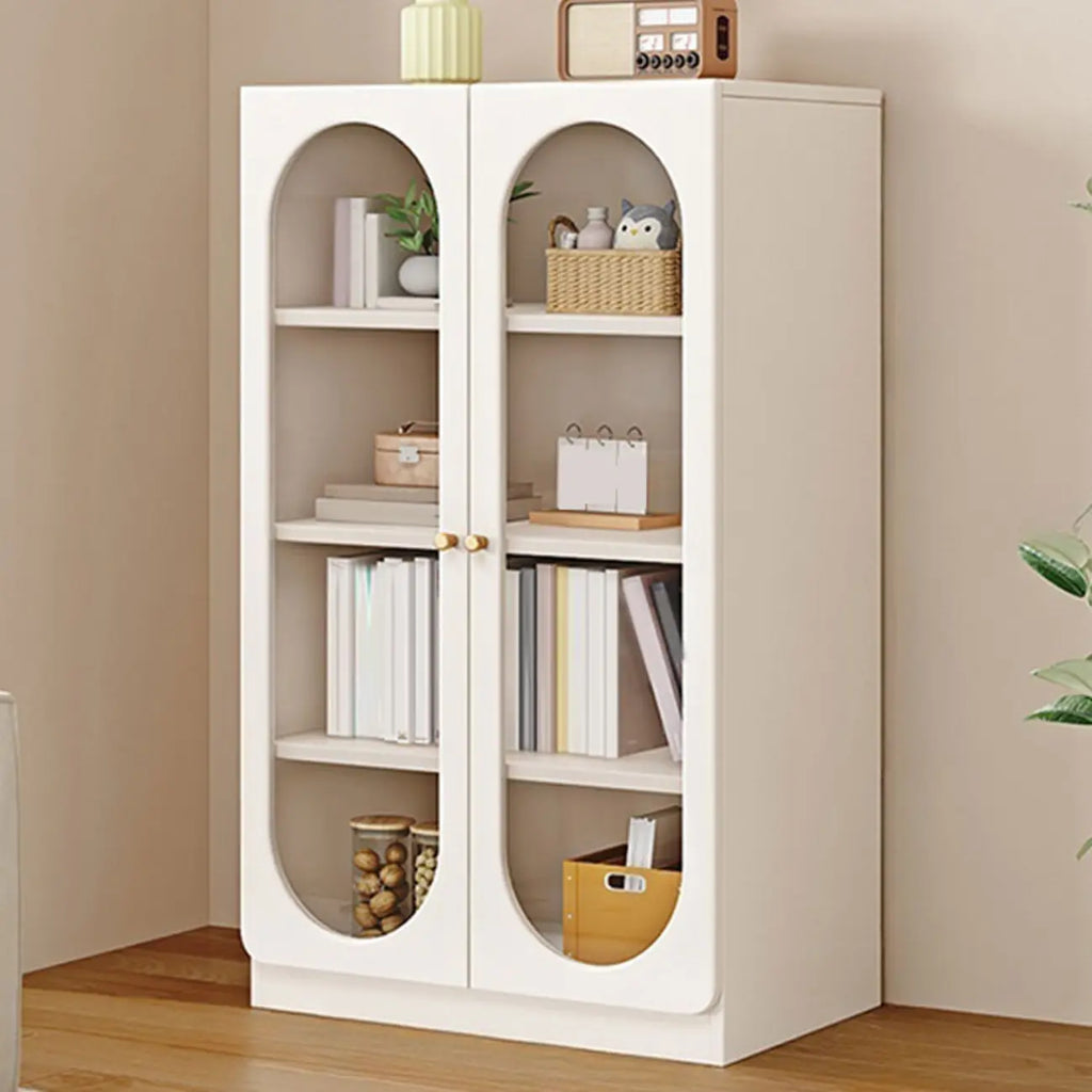 Modern White Wood Storage Bookcase Display Unit