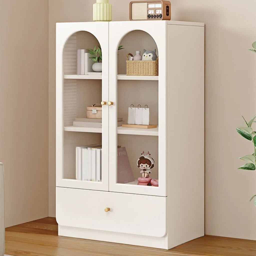 Modern White Wood Storage Bookcase Display Unit