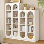 Modern White Wood Storage Bookcase Display Unit