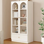Modern White Wood Storage Bookcase Display Unit